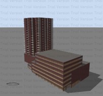 디자인빌더 평가판 3D 출력물에 삽입된 Trial Version 워터마크 예시